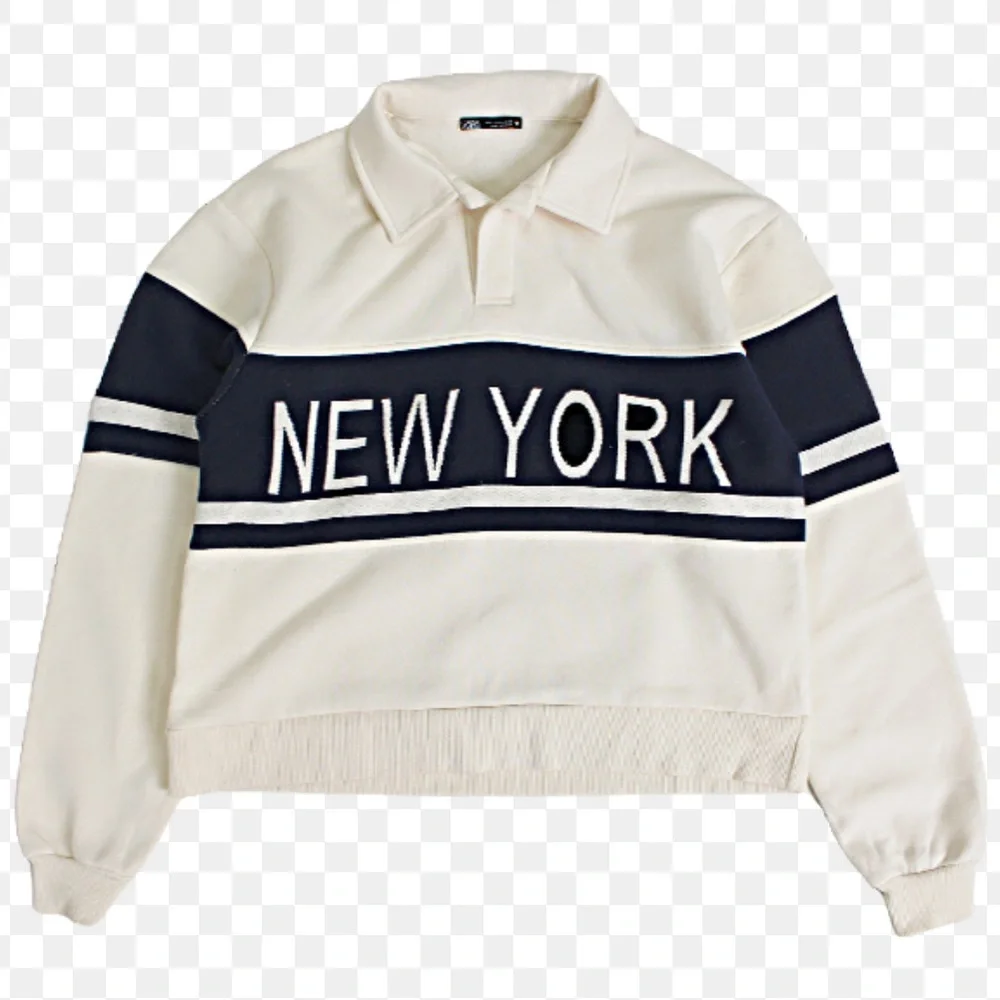 Zara Cream New York Sweater - Picture 1 of 4